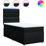  The Living Store Box spring postelja z vzmetnico črn 90x190 cm blago - Box Spring Postelja, (21496929) | Shoptok.si