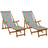  Sklopiva ležaljka za sunčanje 2 pcs 3 Pozicija Šareni | shoptok.hr