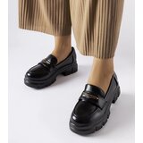 Gemre Black moccasins with visible tread Fuori | Shoptok.si