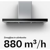 Klarstein Verosteel kuhinjska napa | Elegantna, minimalistična, zmogljiva | Energijski razred A++ | 881,6 m³/h | 90 cm | Shoptok.si