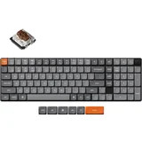 K17 Max QMK Brezžična mehanska tipkovnica RGB LED Hot-Swap / Low Profile / Brown / K17M-H3, (22107829)