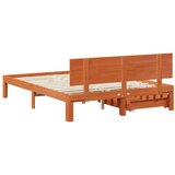  Okvir za krevet 3 pcs Vosak smeđa Čvrsto borovo drvo - Voštano smeđa 135 x 190 cm | shoptok.hr