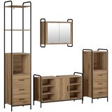  Set ormarića za kupaonicu 4 kom. Hrast artisan | shoptok.hr