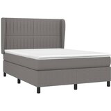  Krevet s oprugama i madracem tamnosivi 140x190 cm od tkanine | shoptok.hr