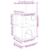  Penjalica za mačke sa stupovima za grebanje svjetlosiva 109 5cm | shoptok.hr
