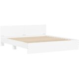  Okvir kreveta s uzglavljem i LED svjetlima bijeli 200 x 200 cm | shoptok.hr
