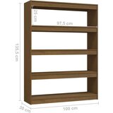 vidaXL knjižna omara za razdelitev prostora med. rjava 100x30x135,5 cm | Shoptok.si