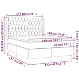  Krevet s oprugama i madracem crni 140 x 190 cm od tkanine | shoptok.hr