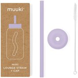 Muuki Silikonska slamka sa četkom za čišćenje/s poklopcem Pastel Lilac – | shoptok.hr