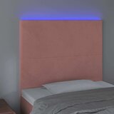  Posteljno vzglavje roza 90x5x118/128 cm žamet | Shoptok.si