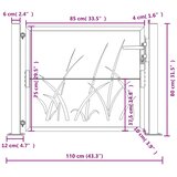 Vrtna vrata antracit 100x75 cm dizajn s čeličnim travom | shoptok.hr