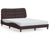 Maison Chic Posteljni Okvir - Dvoposteljna postelja brez vzmetnice temno rjav 140x190 cm blago, (22082199) | Shoptok.si