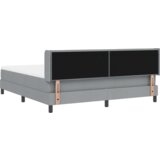  Postelja z vzmetnico Svetlo siva 200 x 180 cm Poliester, (5000126053) Slike