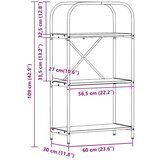 vidaXL Knjižna polica Star les 60 x 30 x 109 cm Konstruiran les | Shoptok.si