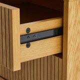CARRYHOME NOČNA OMARICA, črna, barve hrasta | Shoptok.si