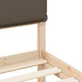  Krevetni okvir s tapiciranim uzglavljem Sivo-smeđa 140 x 200 cm | shoptok.hr