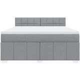  Krevet s oprugama i madracem svjetlosivi 180x200 cm od tkanine | shoptok.hr