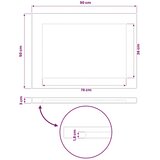  Pravokutni stolni vrh 90 x 50 x 3 cm Pravokutni - Prirodna 90 x 55 x 3 5 cm Pravokutno | shoptok.hr