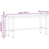  Klupa za blagovanje Bijelo 100 x 32 5 x 49 cm | shoptok.hr
