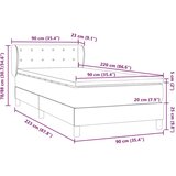Box spring postelja z vzmetnico roza 90x220 cm žamet, (22011363) | Shoptok.si