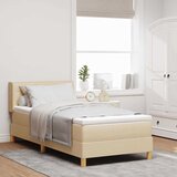  s opruga kutije s uzglavljem Krema 200 x 100 cm tkanina | shoptok.hr