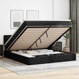  Otomanski okvir kreveta s madracima crni 200x200cm umjetna koža | shoptok.hr