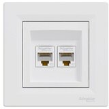 Schneider Electric Asfora Mrežna utičnica CAT5E (Bijela, 2-struko, RJ45) Schneider Electric Asfora Mrežna utičnica CAT5E (Bijela, 2-struko, RJ45) Slike
