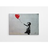  Slika devojčice sa balonom 50x70 cm siva Cene