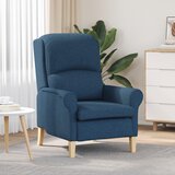 vidaXL Moderna fotelja Plava Tkanina s drvenim nogama Standard | shoptok.hr