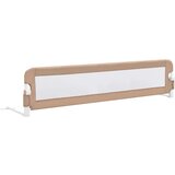  Sigurnosna ogradica za dječji krevet bež 180 x 42 cm poliester | shoptok.hr