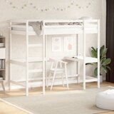 vidaXL Krevet na kat s radnim stolom bijeli 90x190 cm od borovine | shoptok.hr