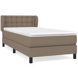  Krevet s oprugama i madracem smeđesivi 80x200 cm od tkanine | shoptok.hr