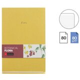  Bilježnica Miquelrius A5 Botanical Flora Mustard tkanina 80L 80g/m2 crte MR8318 | shoptok.hr