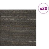  Tepih pločica Prugasta svijetlosmeđa 50 x 50 cm 20 pcs | shoptok.hr