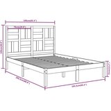  Okvir za krevet od masivnog drva bijeli 160 x 200 cm | shoptok.hr