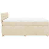  Krevet s oprugama i madracem krem 140x200 cm od tkanine | shoptok.hr
