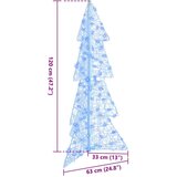 vidaXL Božićno drvce s 100 LED svjetlima Plava 120 cm Akril | shoptok.hr