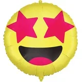 Emoji folija balon – Nasmejano lice sa zvjezdanim očima 46cm