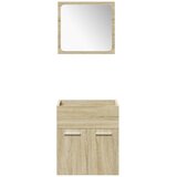  4-dijelni set kupaonskog namještaja boja hrasta sonome drveni Smeđa 41 x 38.5 x 46 cm | shoptok.hr
