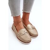 EVENTO Women's Loafers Made of Eco Leather in Gold Nestalia | Shoptok.si