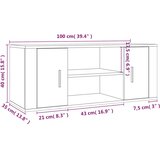 TV ormarić beton sivi 100 x 35 x 40 cm od konstruiranog drva | shoptok.hr