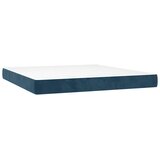 Krevet s oprugama i madracem tamnoplavi 180x200 cm baršunasti | shoptok.hr