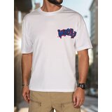 DStreet T-shirt męski z nadrukiem biały | Shoptok.si
