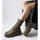 Gemre Green sock ankle boots eco-suede Pancrazio | ePonuda.com
