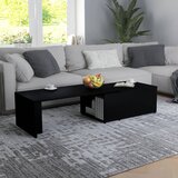 vidaXL Klubska mizica črna 150x50x35 cm iverna plošča Cene