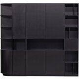 WOOOD Crna modularna biblioteka od masivnog bora 228x210 cm Finca – | shoptok.hr