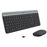 Logitech mk470 slim wireless graphite us tast + miš ( 0001185956 ) cene