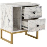 Hanah home noćni stočić glimmer fressia marble gold