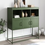 vidaXL Komoda olivno zelena 100,5x39x107 cm hladno valjano jeklo Cene