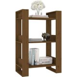 vidaXL Knjižna omara/pregrada medeno rjava 60x35x91 cm trden les | Shoptok.si